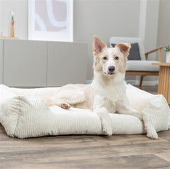 Trixie Vital Hondenmand Jonna Hoekig Ribfluweel Creme 120X80 Cm