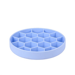 Zolux Voerbak Hond Slow Feed Met Zuignappen Silicone Blauw 16X16X4,3 Cm