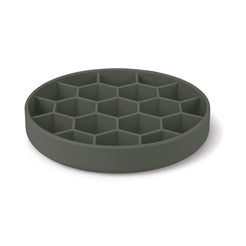 Zolux Voebrak Hond Slow Feed Met Zuignappen Silicone Grijs 16X16X4,5 Cm